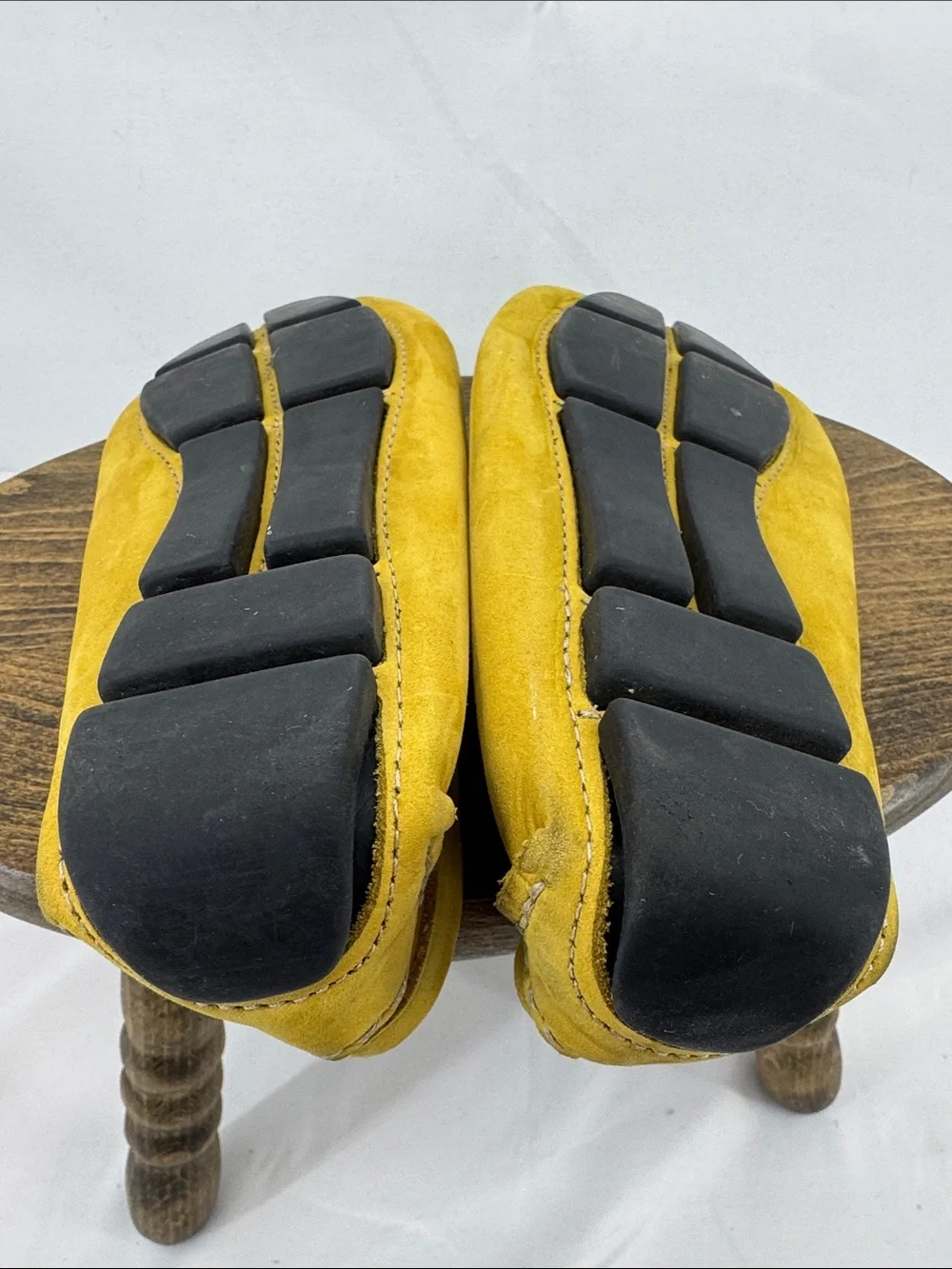 Massimo Matteo Firenze Womens Yellow Leather Driving Mocs Penny Loafers, 7